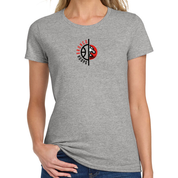 Bella Vista Bronco Hoops - Ladies Heavy Cotton 100% Cotton T Shirt Thumbnail